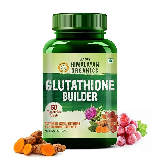 Picture of Vlado's Himalayan Organics Glutathione Builder Tablets For Anti-Ageing & Skin Brightening - 60 Veg Caps