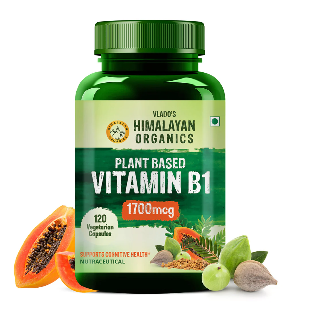 Picture of Vlado's Himalayan Organics Plant-Based Vitamin B1 Capsules - 120 Veg Caps