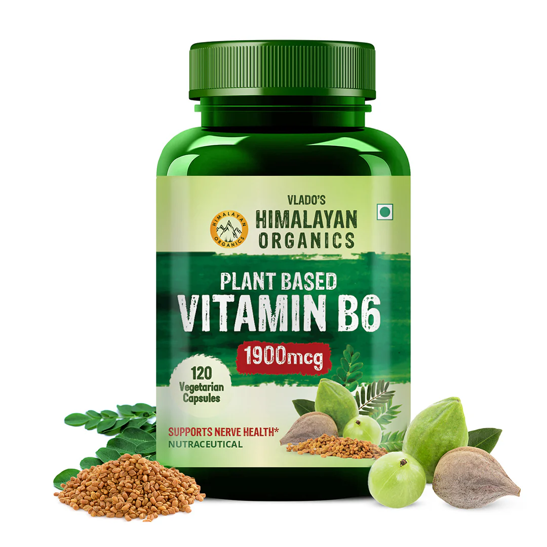Picture of Vlado's Himalayan Organics Plant-Based Vitamin B6 Capsules - 120 Veg Caps