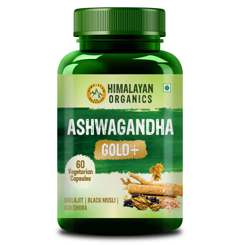 Picture of Vlado's Himalayan Organics Ashwagandha Gold+ Capsules - 60 Veg Caps