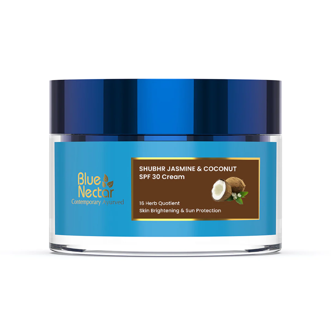 Picture of Blue Nectar Shubhr Jasmine & Coconut SPF 30 Sunscreen for Women - 50 GM