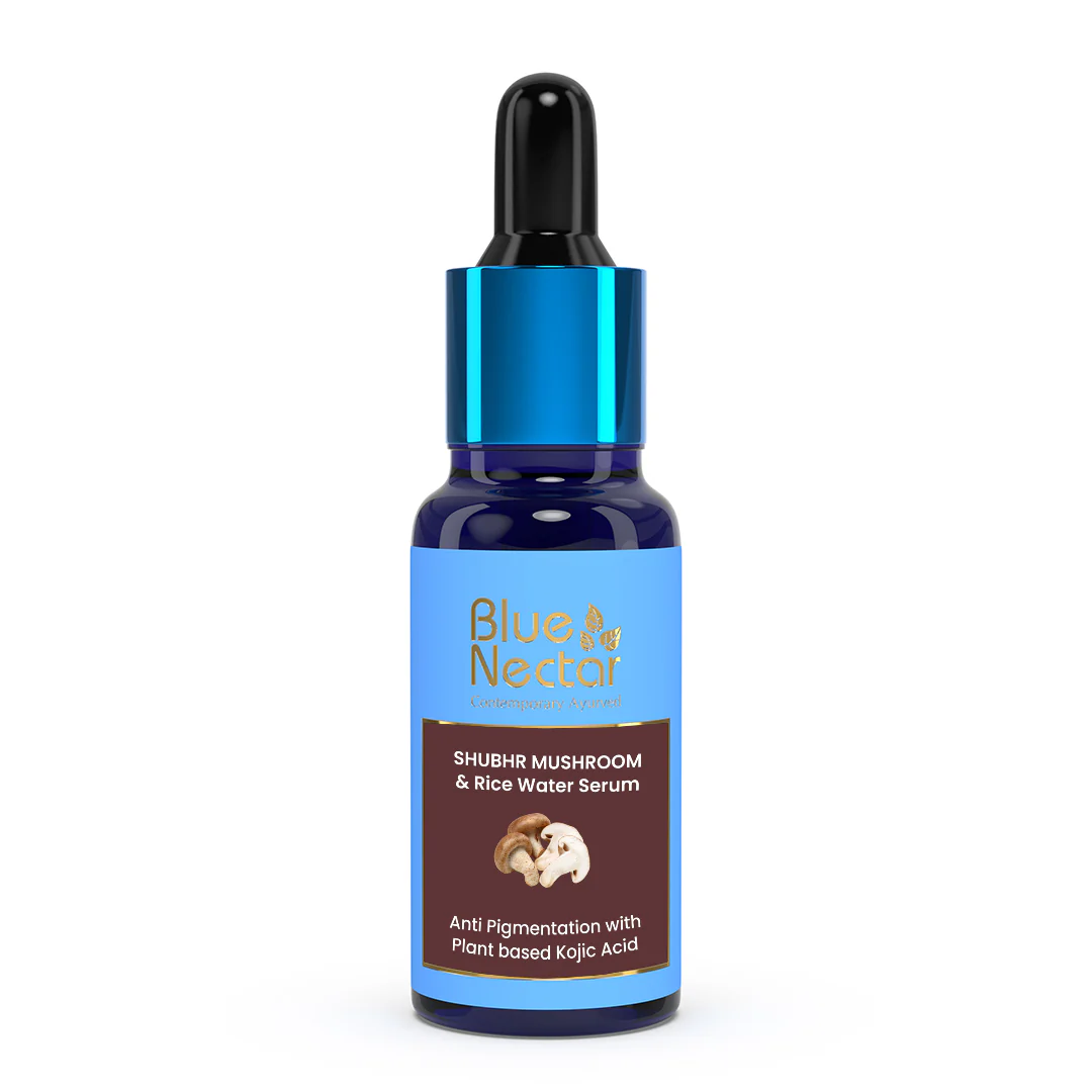 Picture of Blue Nectar Shubhr Kojic Acid Serum for Pigmentation and Dark Spots with Rice Water and Mushroom - 30 ML