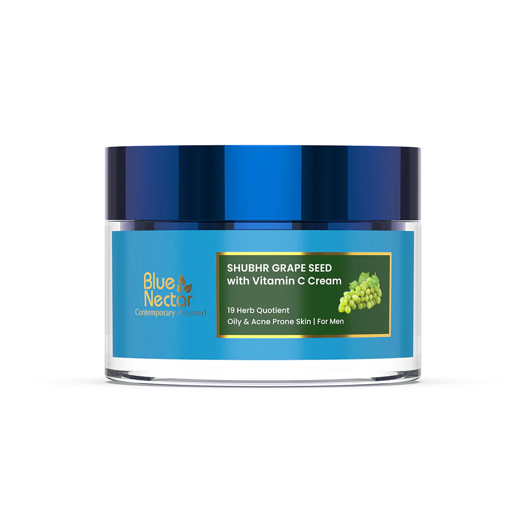 Picture of Blue Nectar Vitamin C Face Moisturizer for Oily & Acne Prone Skin with Grapeseed For Men - 50 GM