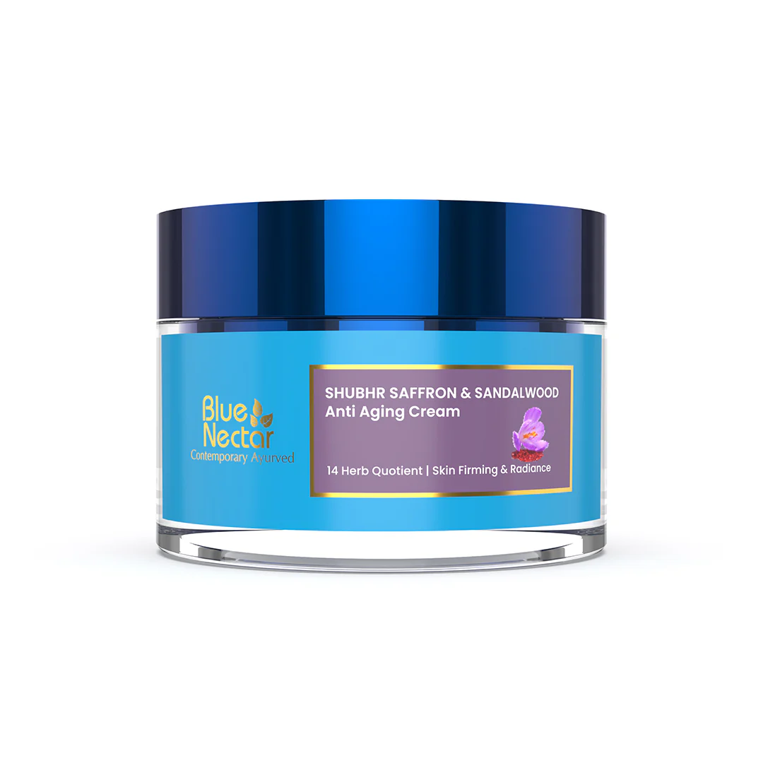 Picture of Blue Nectar Shubhr Anti Aging Saffron Cream - Skin Firming & Radiance - 50 GM