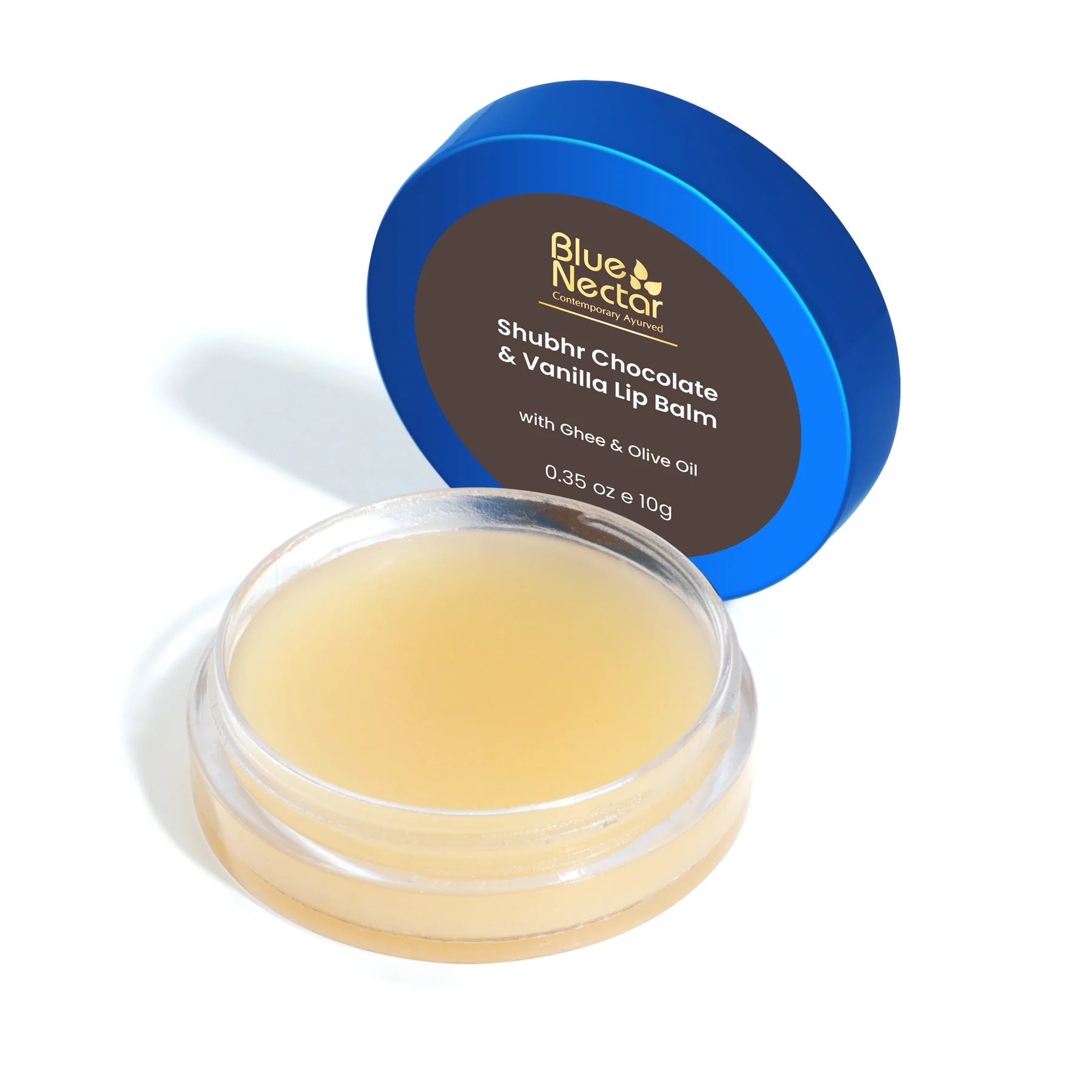 Picture of Blue Nectar Shubhr Chocolate & Vanilla Lip Balm with Ghee - 10 GM