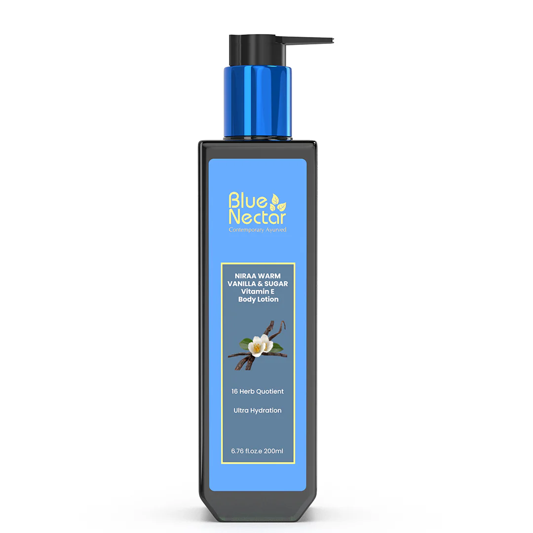 Picture of Blue Nectar Niraa Warm Vanilla & Sugar Body Lotion with Plant Based Vitamin E for Ultra Hydration - 200 ML