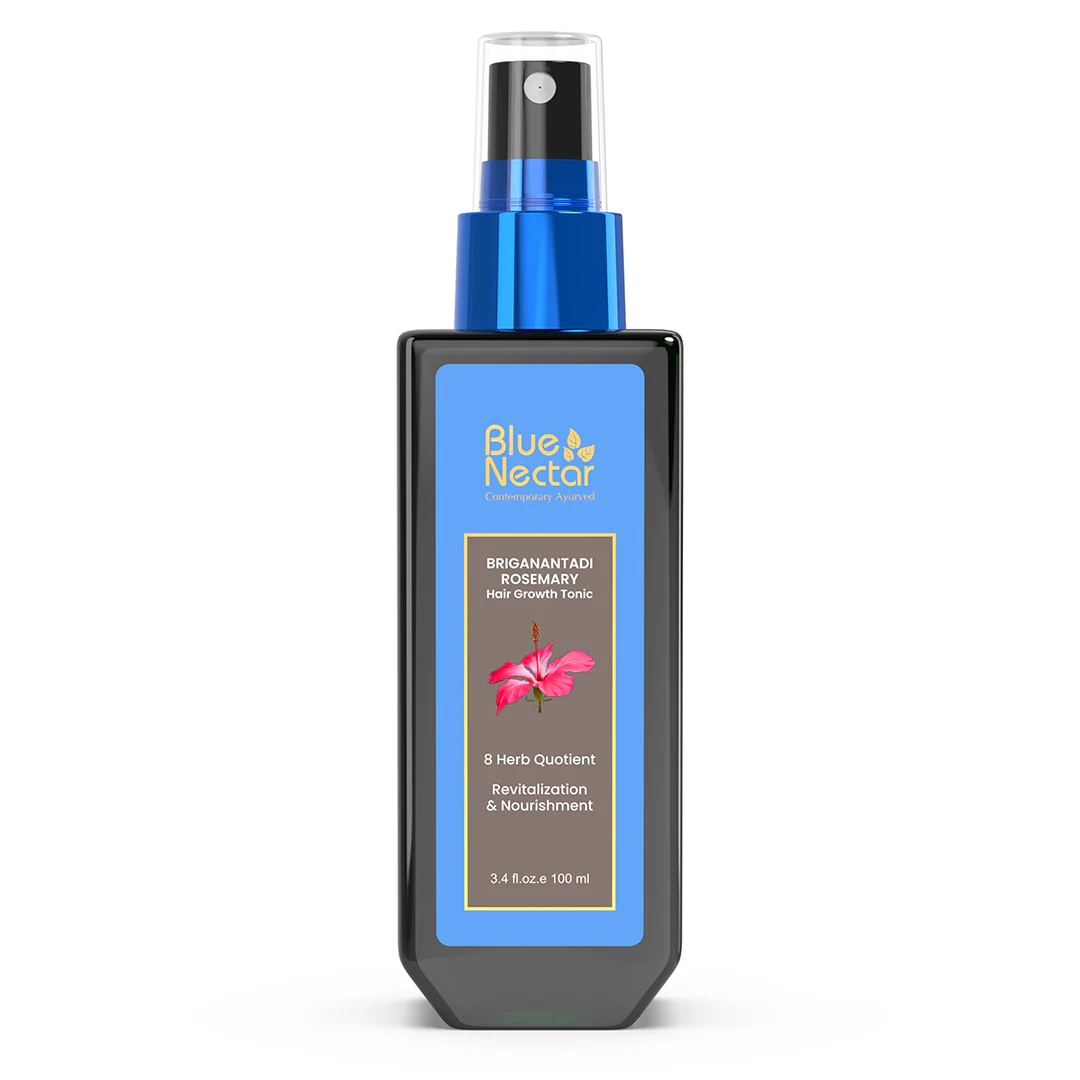 Picture of Blue Nectar Briganantadi Hair Tonic with Almond Rosemary Oil for Hair Growth - 100 ML