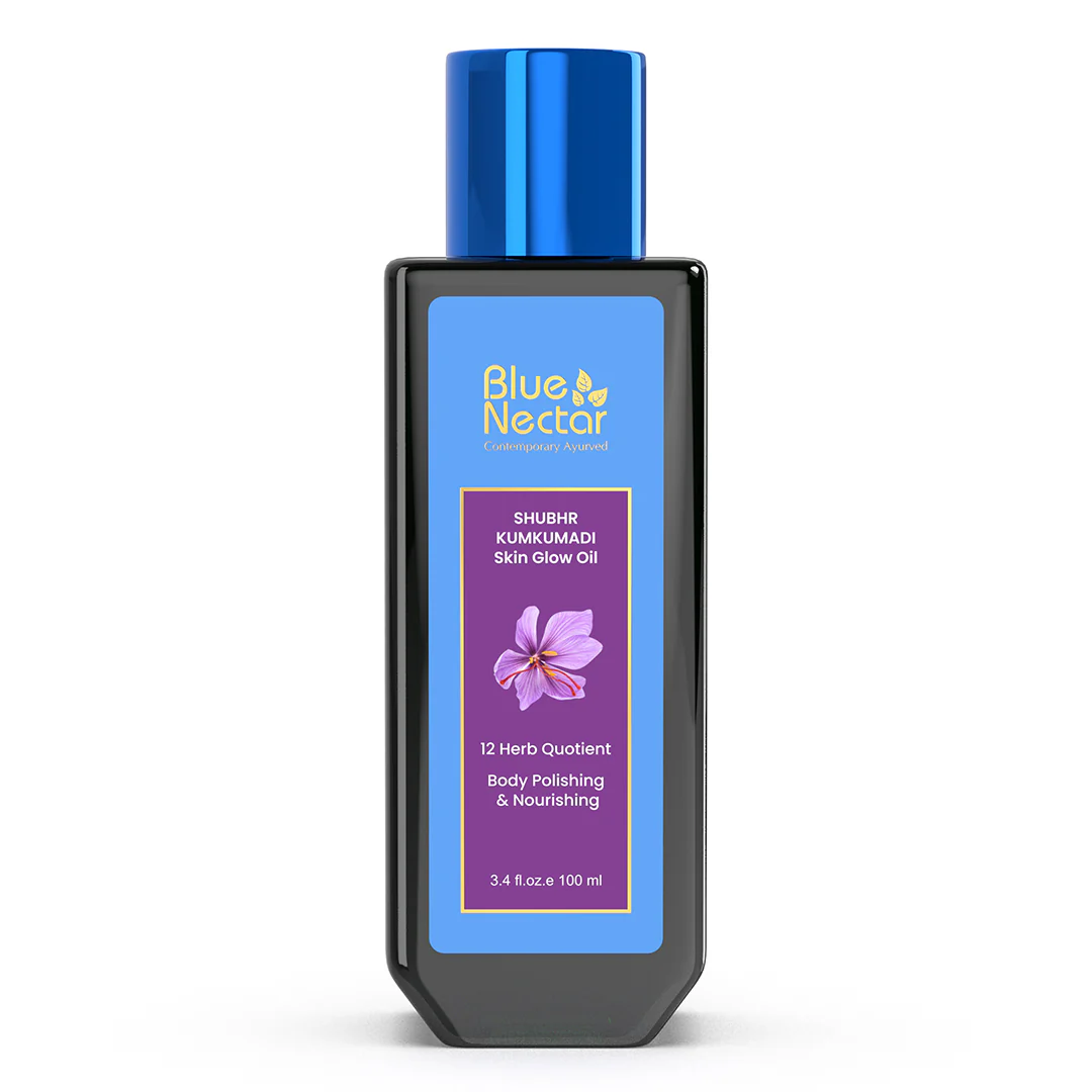 Picture of Blue Nectar Shubhr Kumkumadi Body Oil for Glowing Skin - 100 ML