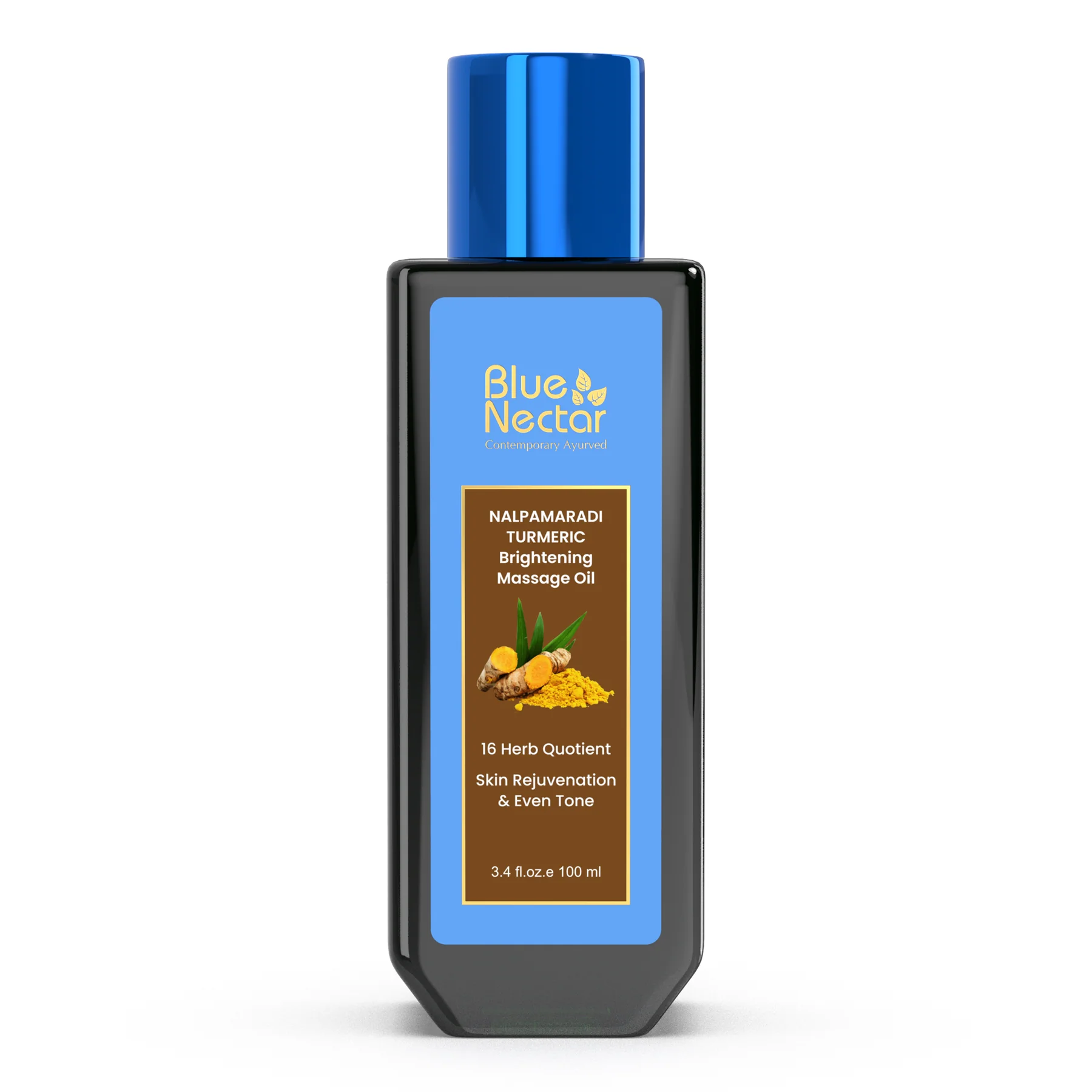 Picture of Blue Nectar Nalpamaradi Thailam - Skin Brightening Oil with Turmeric for Body and Face - 100 ML