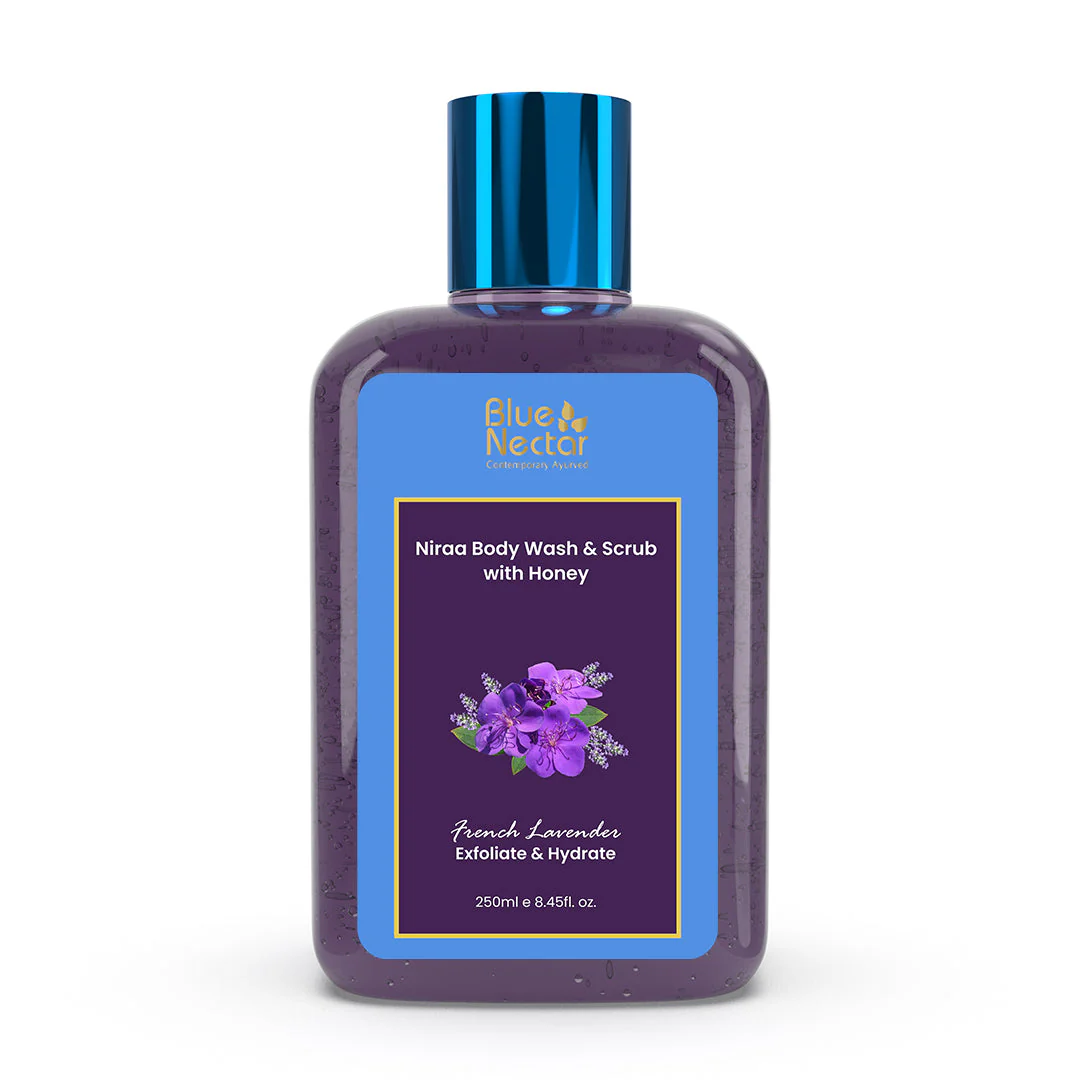 Picture of Blue Nectar Niraa Body Wash & Scrub with Honey - French Lavender - 250 ML