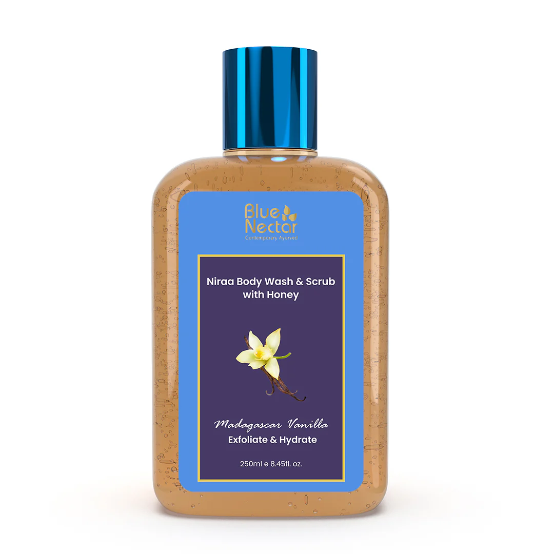 Show details for Blue Nectar Niraa Body Wash & Scrub with Honey - Madagascar Vanilla - 250 ML Picture of Blue Nectar Niraa Body Wash & Scrub with Honey - Madagascar Vanilla - 250 ML