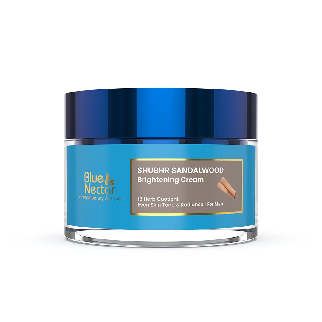 Picture of Blue Nectar Shubhr Brightening & Radiance Sandalwood Cream for Men - 50 GM