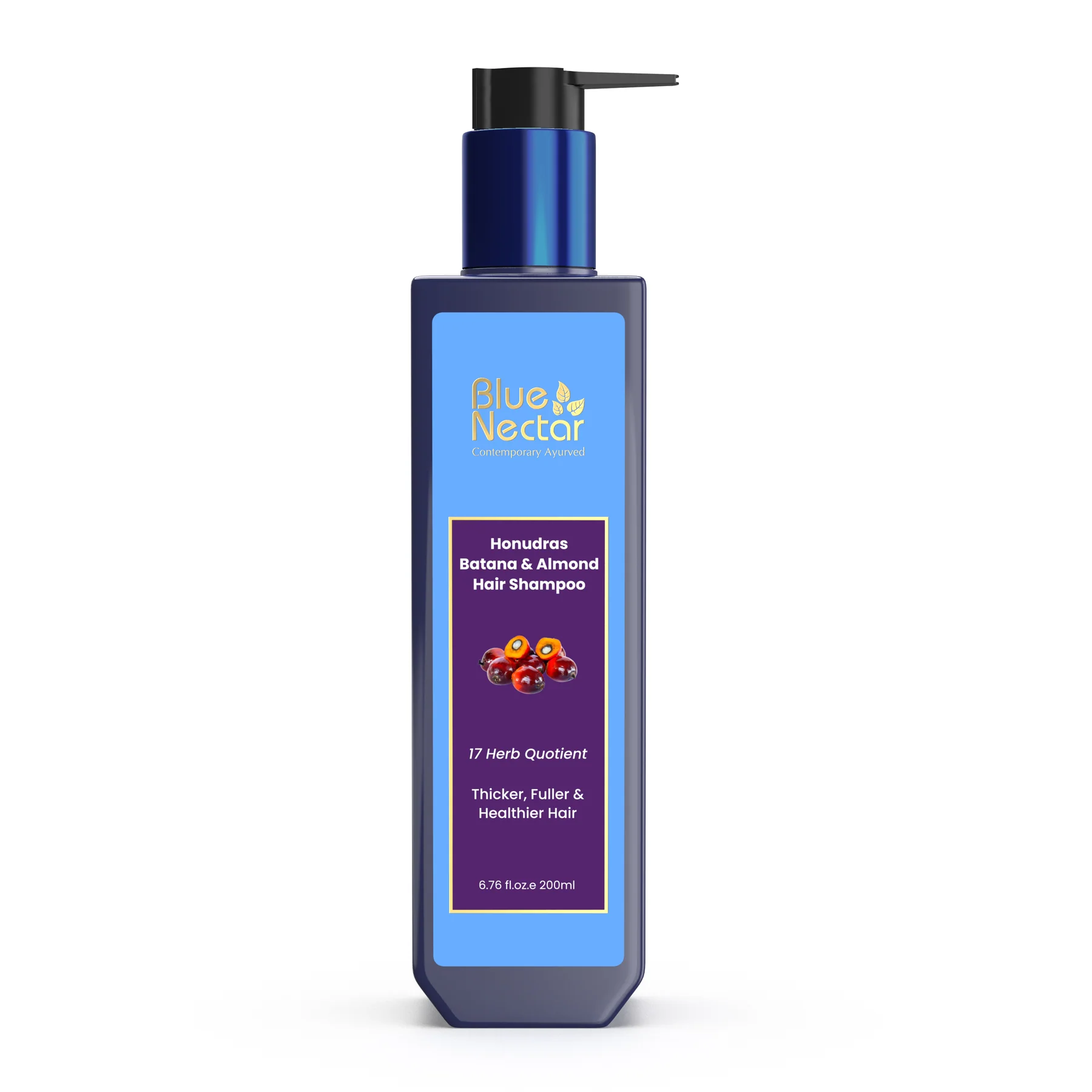 Picture of Blue Nectar Batana & Almong Hair Shampoo For Fuller & Stronger Hair - 200 ML