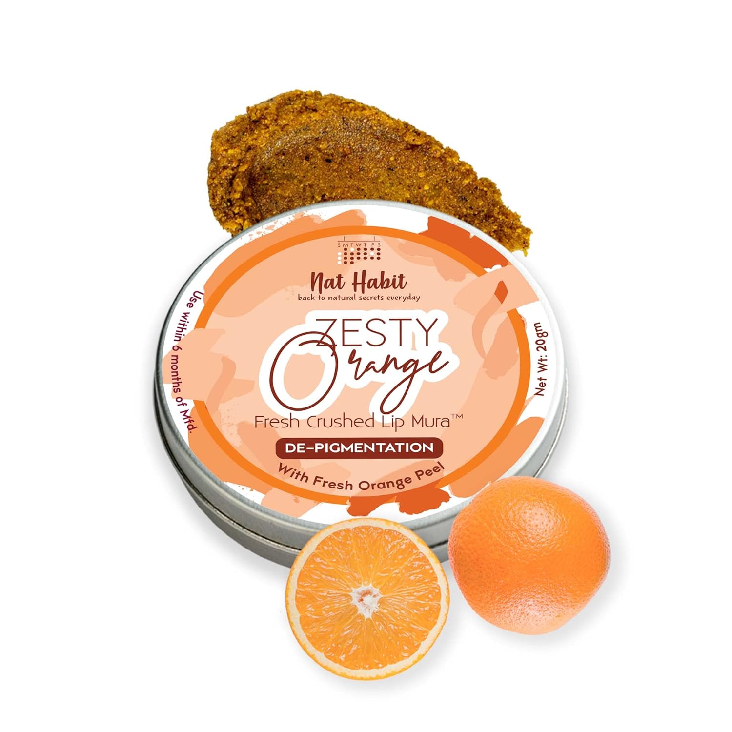Picture of Nat Habit Zesty Orange Fresh Crushed Lip Mura - 12 GM