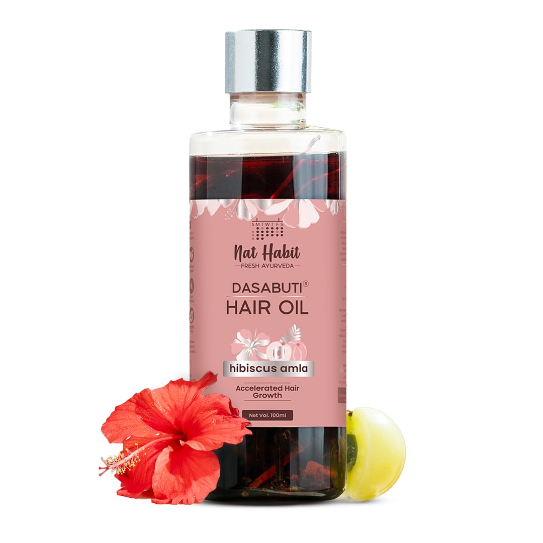 Picture of Nat Habit Hibiscus Amla Winter Dasabuti Hair Oil - 100 ML