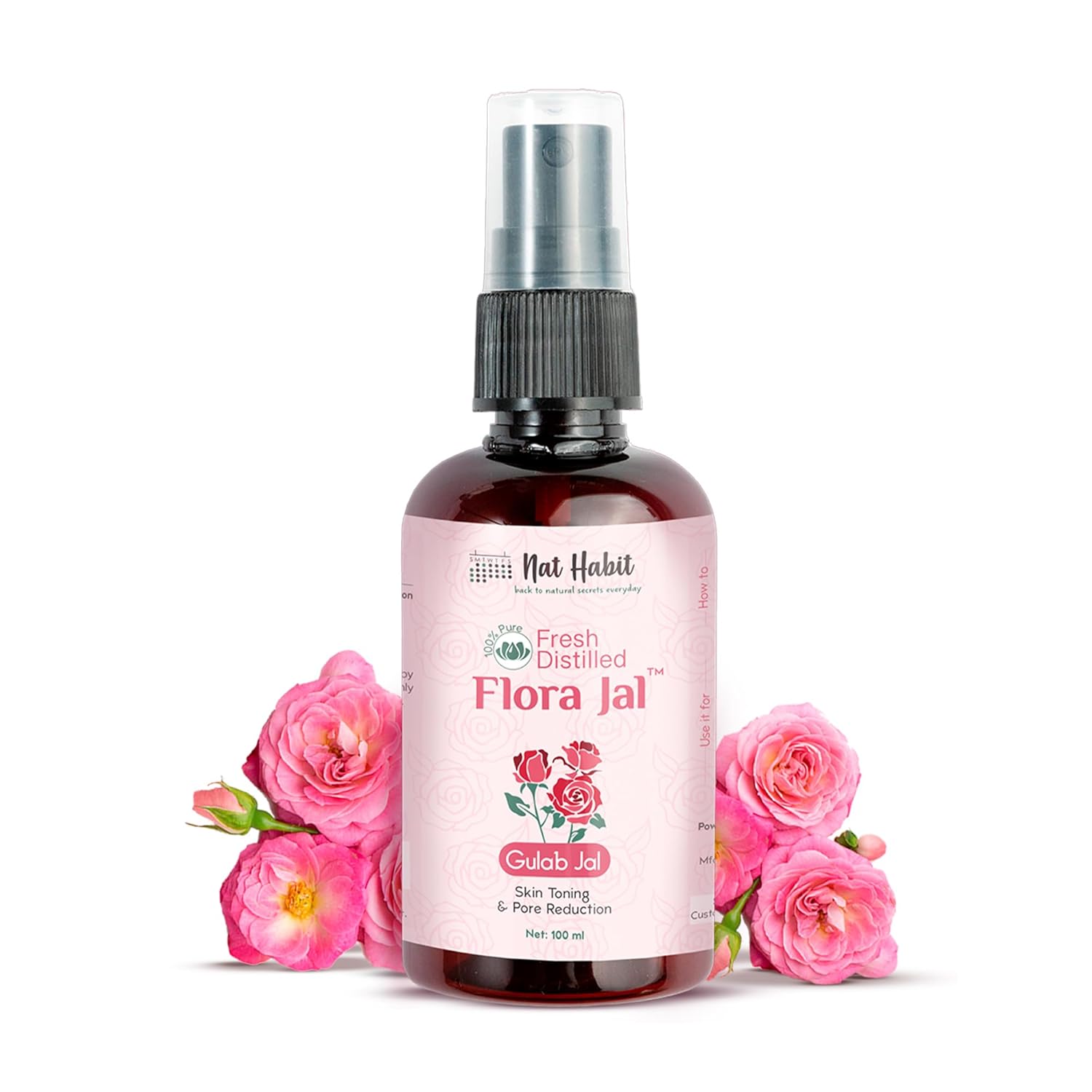 Show details for Nat Habit Fresh Distilled Rose Flora Jal - 100 ML Picture of Nat Habit Fresh Distilled Rose Flora Jal - 100 ML