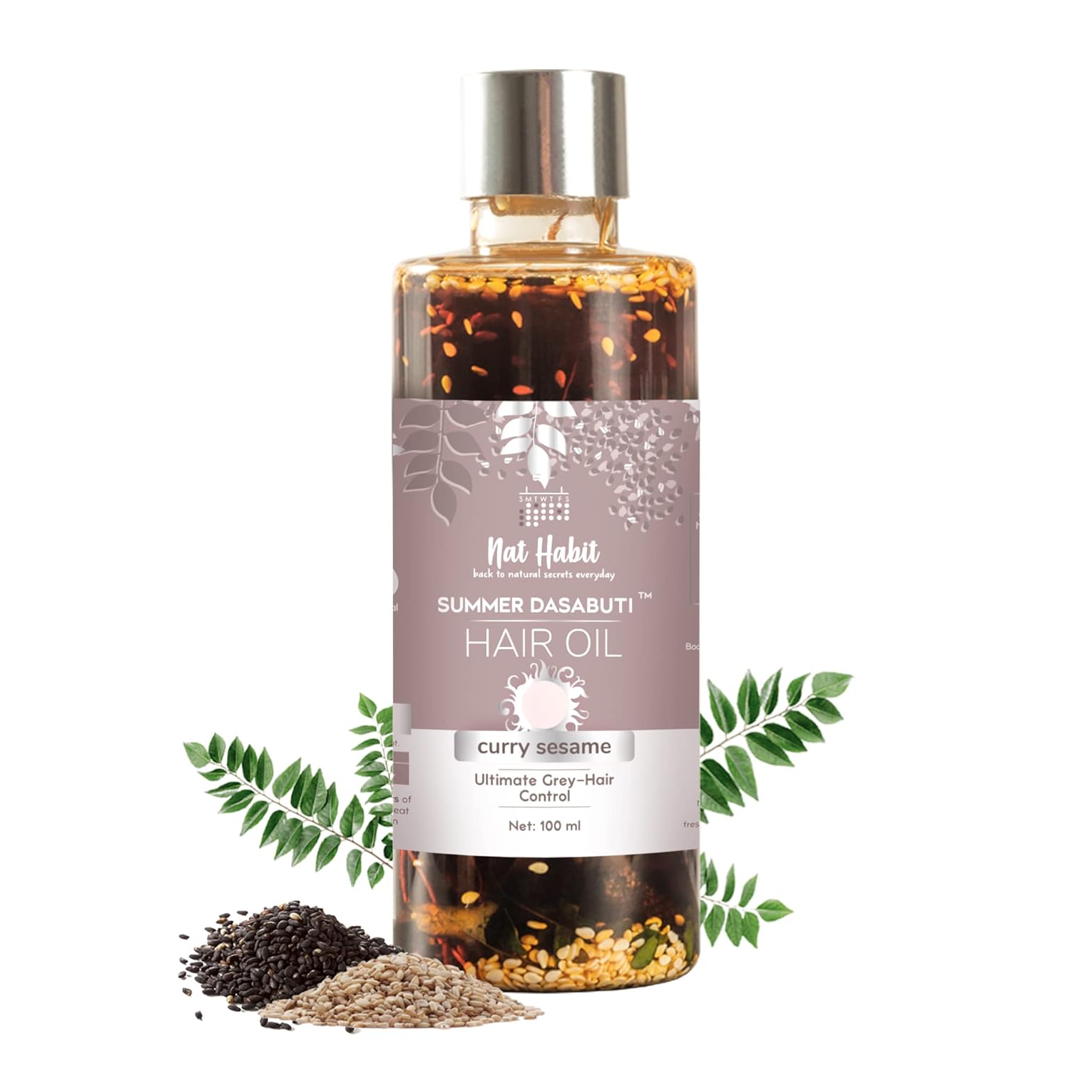 Picture of Nat Habit Curry Sesame Summer Hair Oil - 100 ML