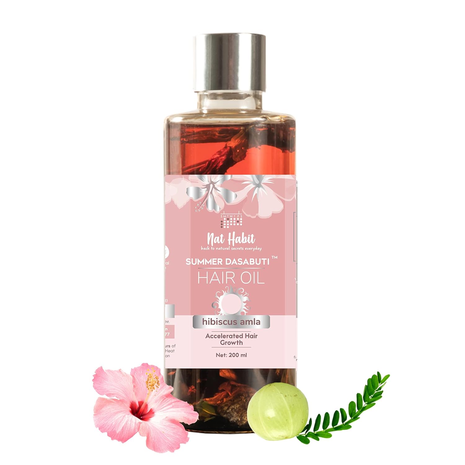 Picture of Nat Habit Hibiscus Amla Hair Growth Summer Dasabuti Hair Oil - 200 ML