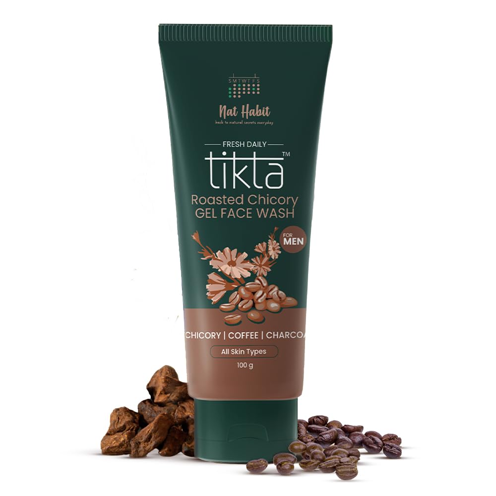 Picture of Nat Habit Roasted Chicory Tikta Gel Face Wash for Men - 100 GM
