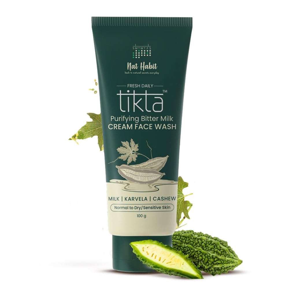 Show details for Nat Habit Purifying Bitter Milk Tikta Cream Face Wash - 100 GM Picture of Nat Habit Purifying Bitter Milk Tikta Cream Face Wash - 100 GM