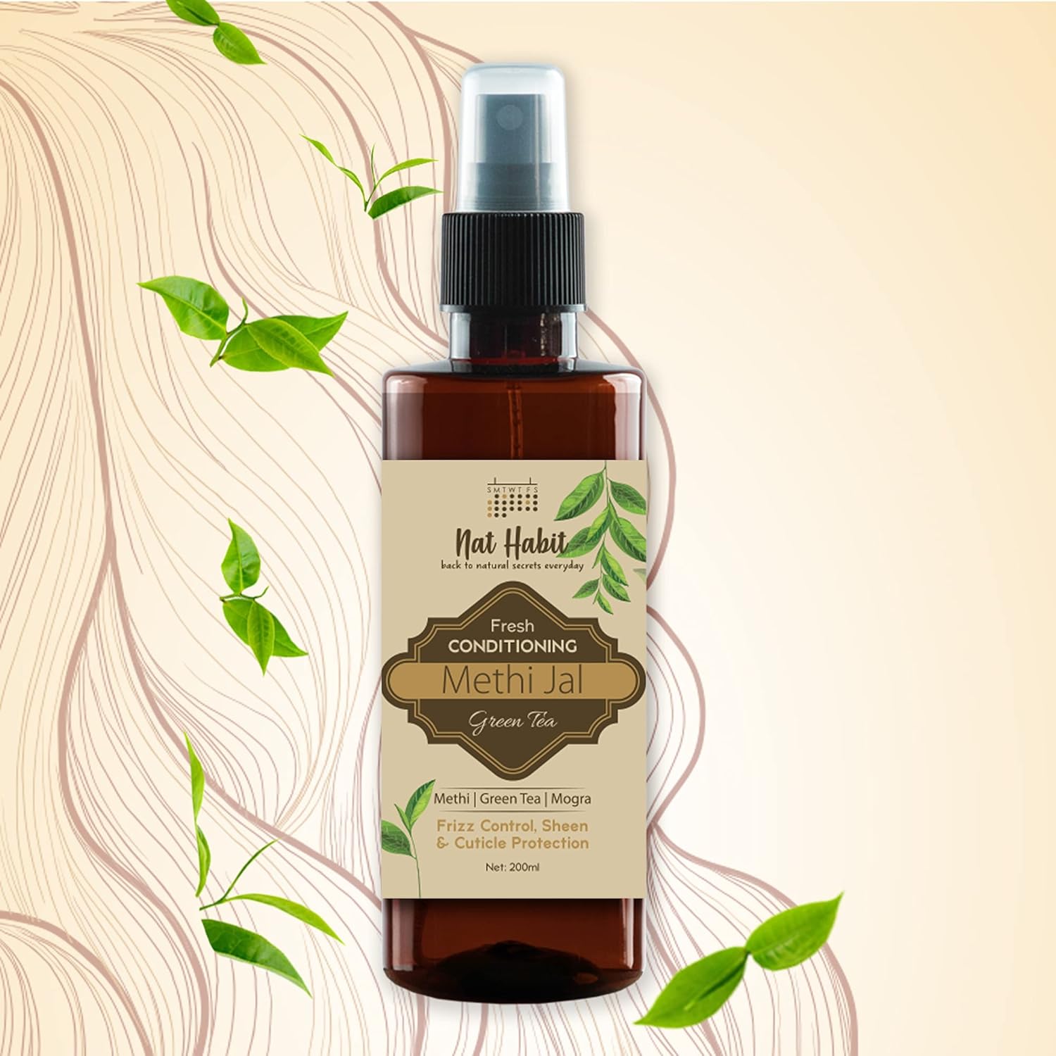 Picture of Nat Habit Green Tea Conditioning Methi Jal Hair Serum Spray - 200 ML