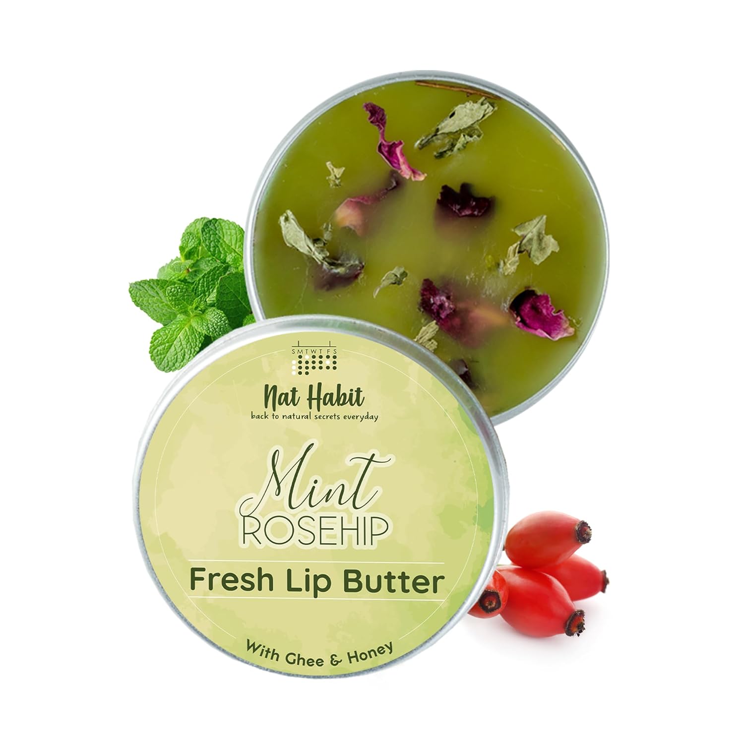 Picture of Nat Habit Mint Rosehip Lip Butter - 10 GM