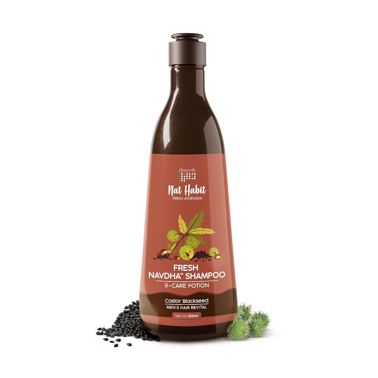 Picture of Nat Habit Castor Blackseed Navdha Shampoo - 250 ML