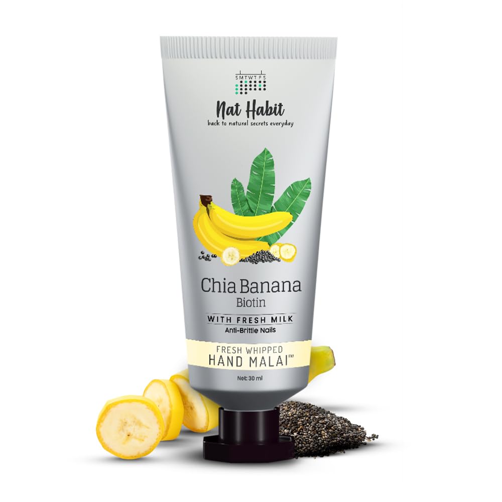 Picture of Nat Habit Chia Banana Biotin Hand Malai Hand Cream - 30 ML