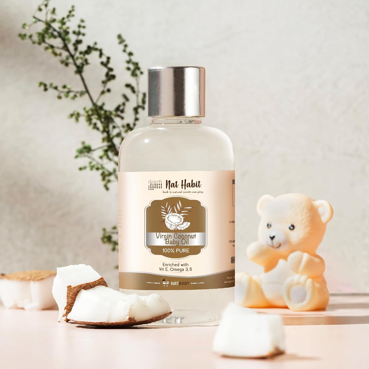 Picture of Nat Habit Pure Virgin Coconut Baby Oil - 200 ML