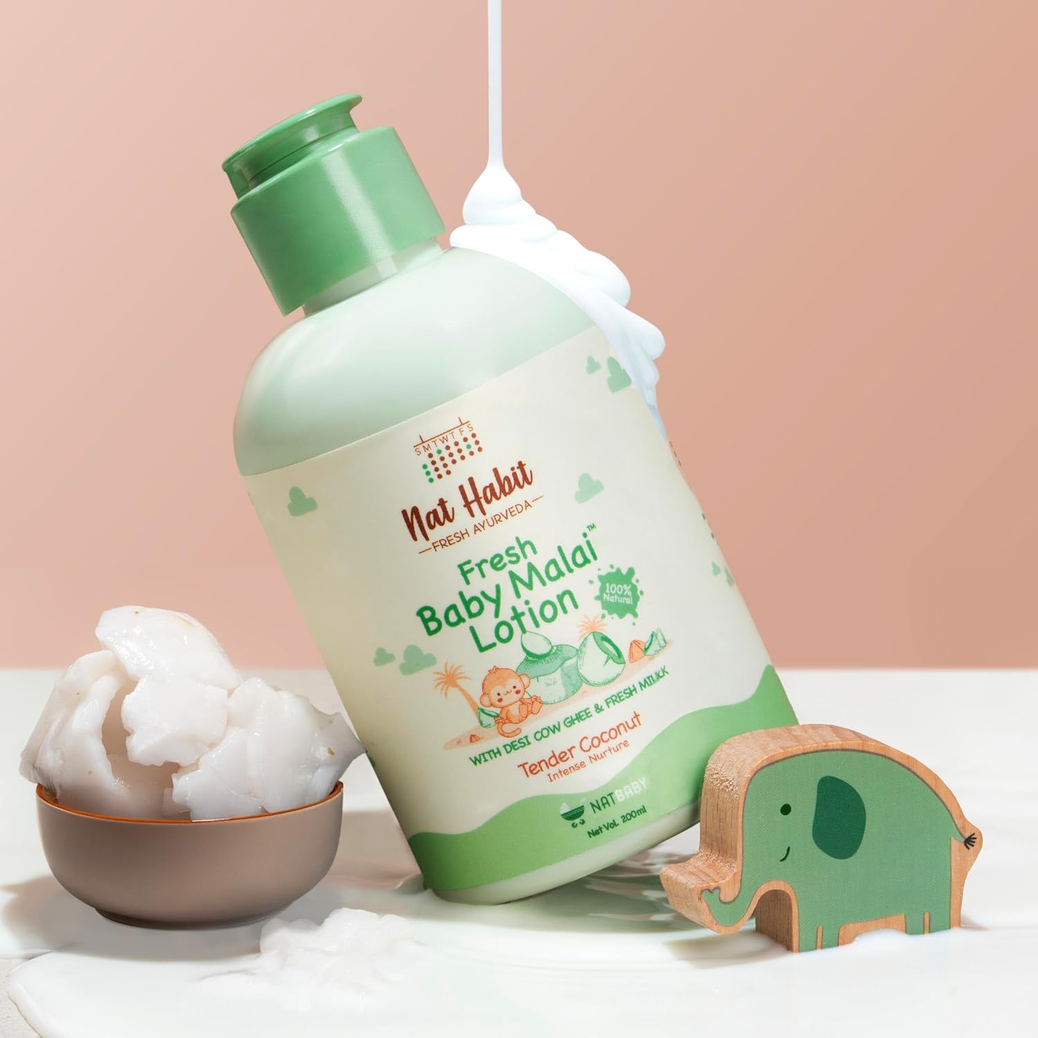 Picture of Nat Habit Baby Body Lotion - Tender Coconut - 200 ML