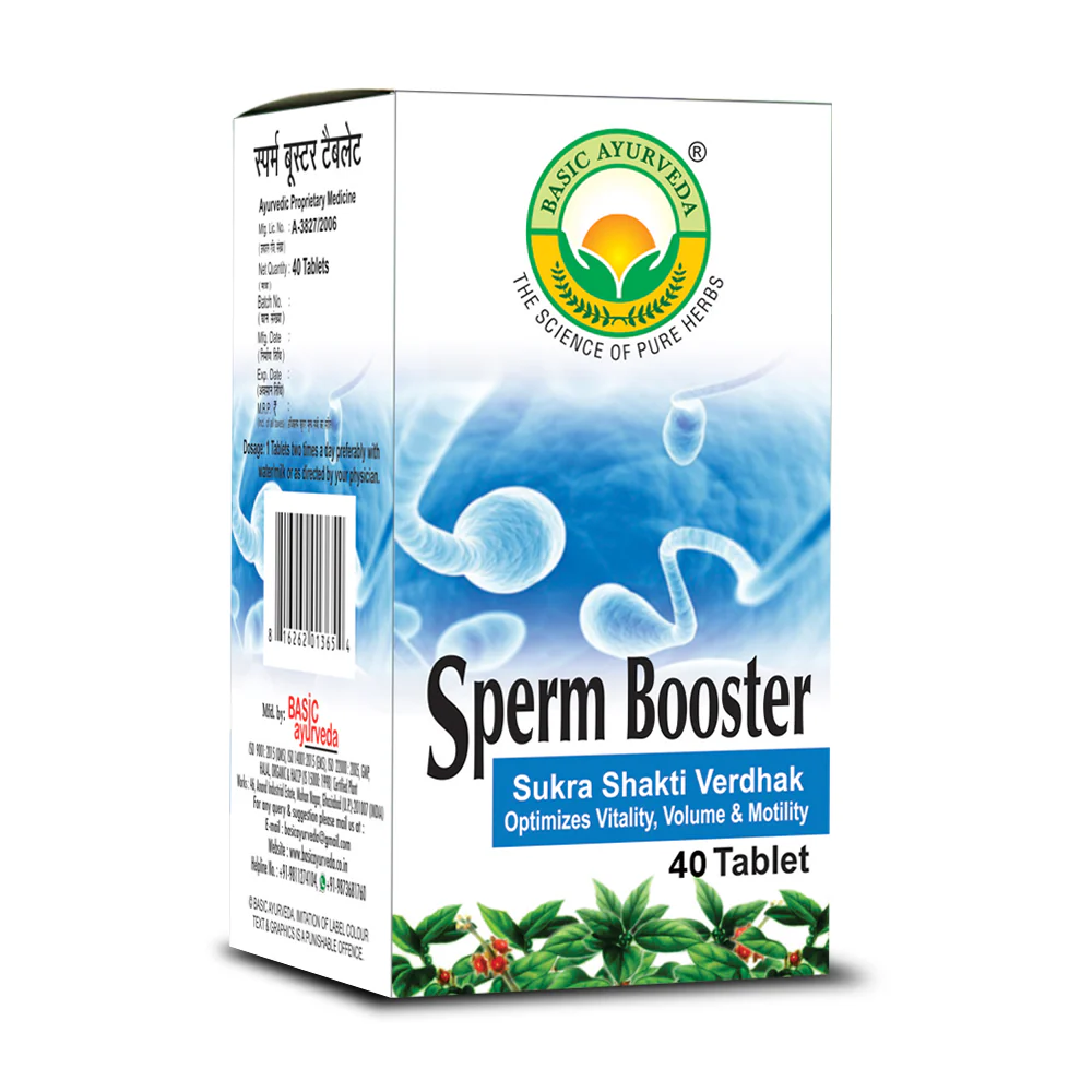 Picture of Basic Ayurveda Sperm Booster Tablets - 40 Tabs
