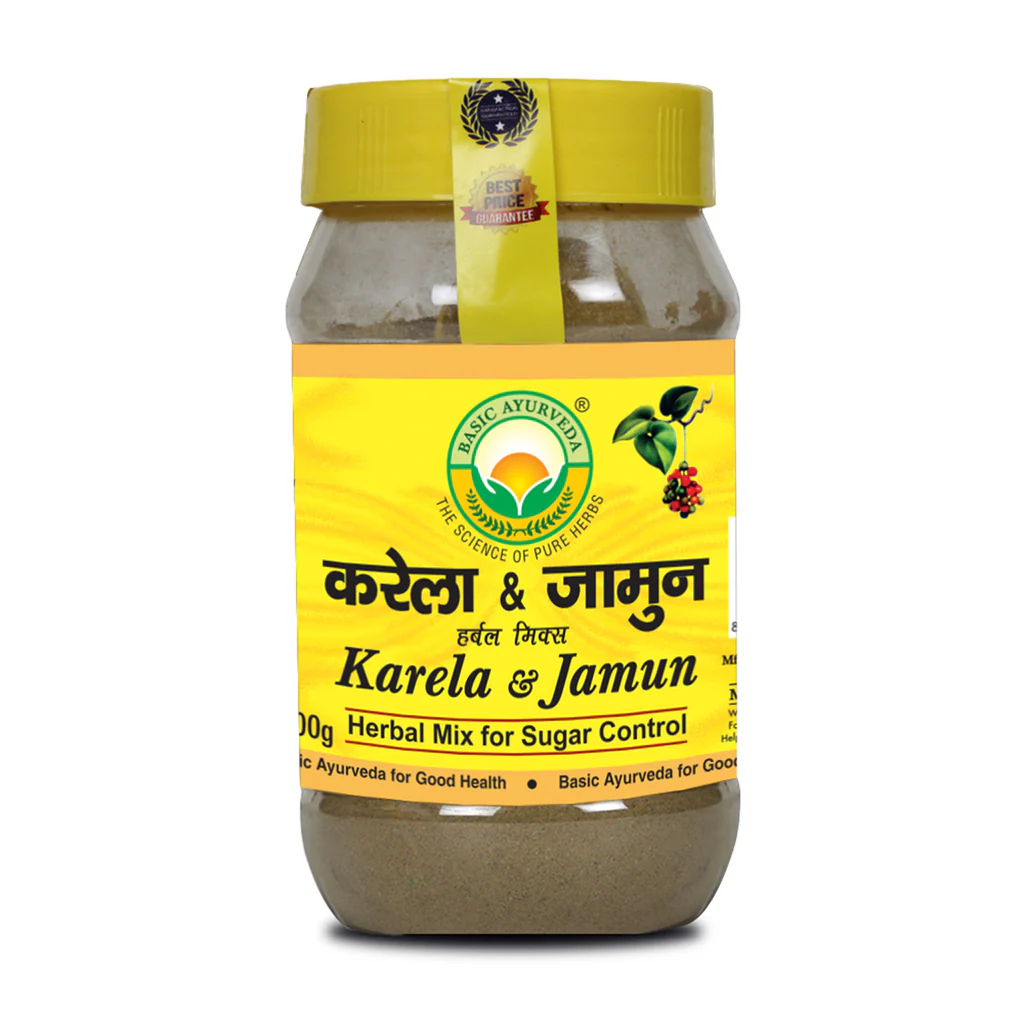 Picture of Basic Ayurveda Karela & Jamun Herbal Mix For Sugar Control - 200 GM