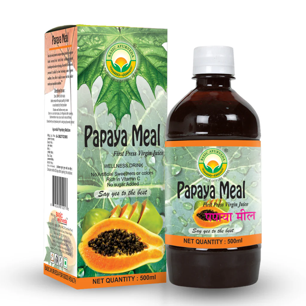 Picture of Basic Ayurveda Papaya Meal First Press Virgin Juice - 500 ML