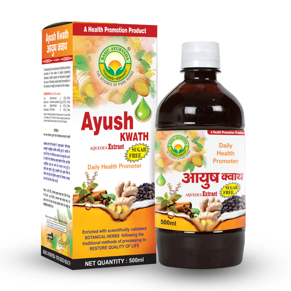 Picture of Basic Ayurveda Ayush Kwath Liquid Sugar-Free - 500 ML