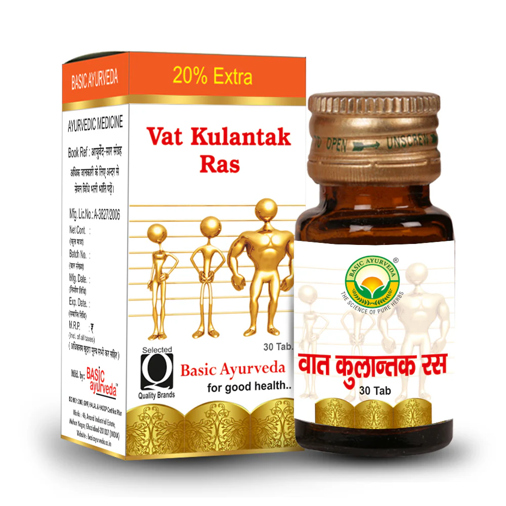 Picture of Basic Ayurveda Vata Kulantak Ras Tablets - 30 Tabs