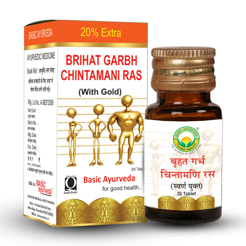 Picture of Basic Ayurveda Brihat Garbh Chintamani Ras - 30 Tabs