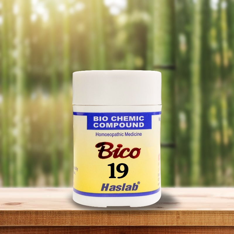 Picture of Haslab Homeopathy Bico 19 Biochemic Compound Tablets - 20 GM