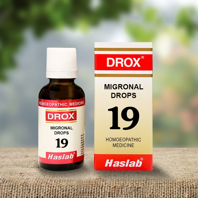 Picture of Haslab Homeopathy Drox 19 Migronol Drops - 30 ML