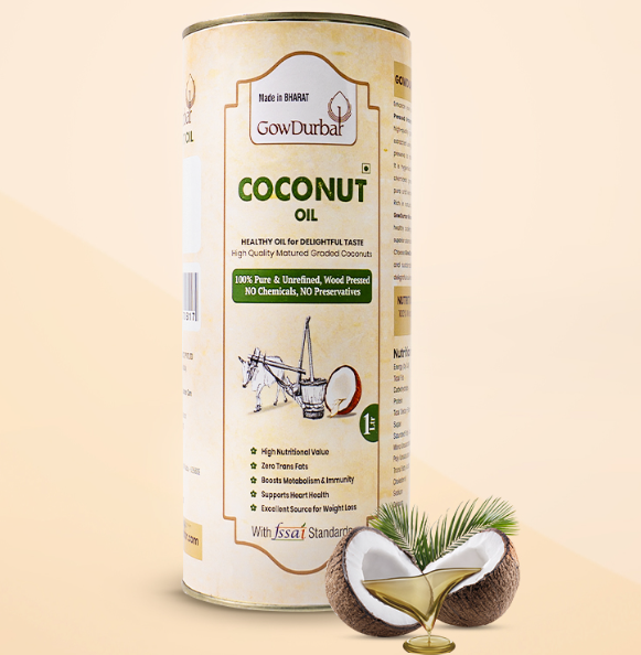 Picture of GowDurbar Wood Pressed Coconut Oil - 1 Litre