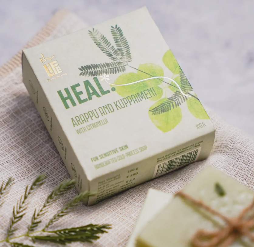 Picture of Isha Life Heal Arappu and Kuppaimeni with Citronella Handcrafted Soap - 100 GM