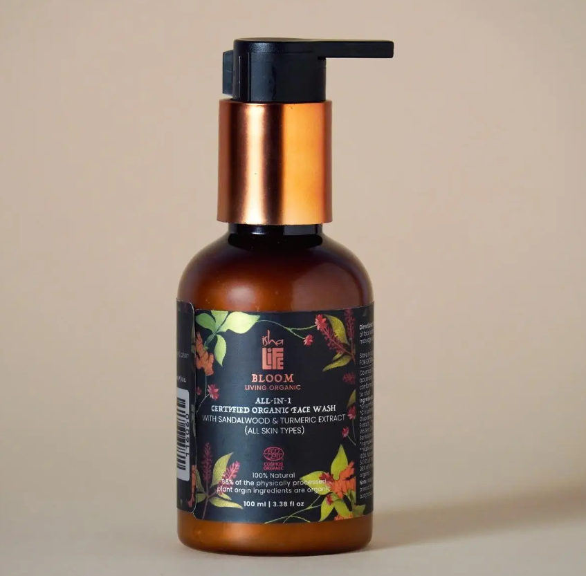 Picture of Isha Life  All in 1 Organic Face Wash With Sandalwood & Turmeric Extract (All Skin Types) - 100 ML