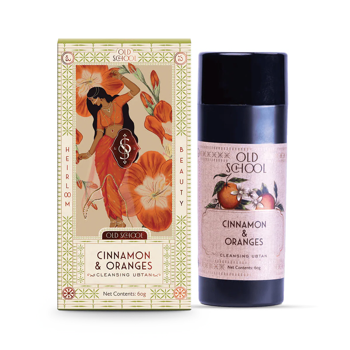 Picture of Old School Rituals Cinnamon & Oranges Cleansing Ubtan Natural Exfoliating Face Wash Powder - 60 GM