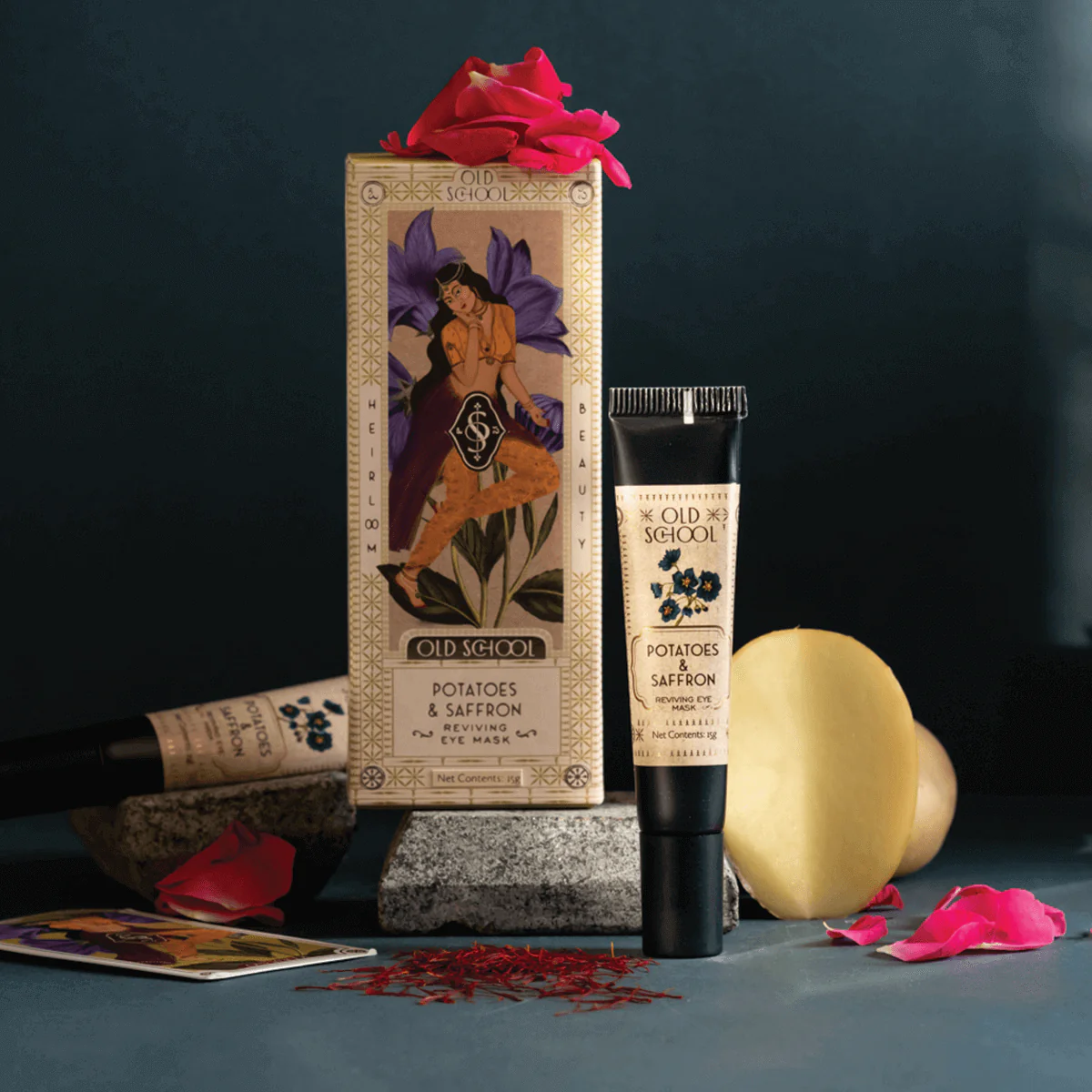 Picture of Old School Rituals Potatoes & Saffron Reviving Eye Mask - 150 GM