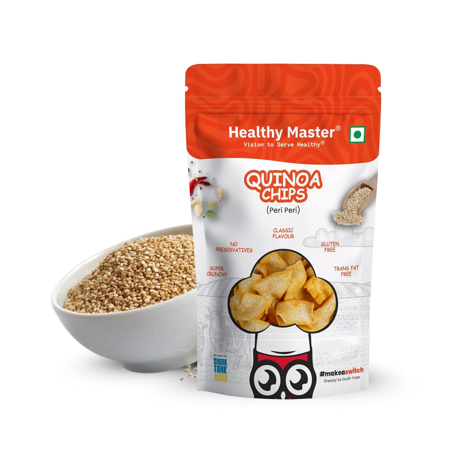 Show details for Healthy Master Light & Crispy Quinoa Chips - 200 GM Picture of Healthy Master Light & Crispy Quinoa Chips - 200 GM