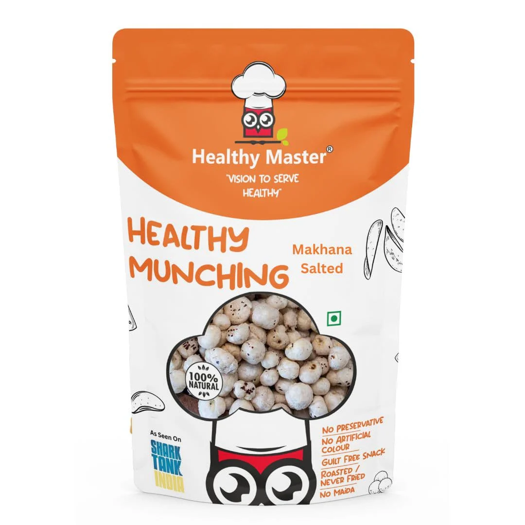 Show details for Healthy Master Roasted Salted Makhana (Fox Nuts) – 120 GM Picture of Healthy Master Roasted Salted Makhana (Fox Nuts) – 120 GM