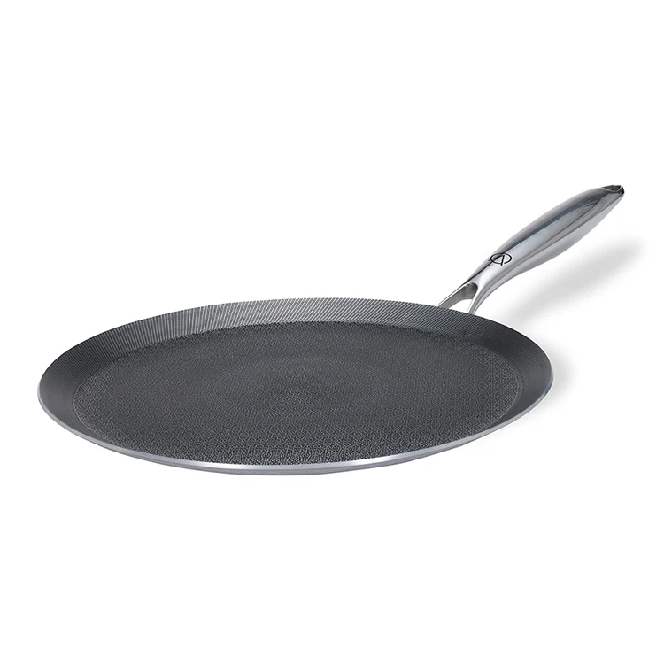 Picture of Arttdinox Stainless Steel Triply Tawa 28 cm Etched Nonstick with Rivetless Stay Cool Handle 