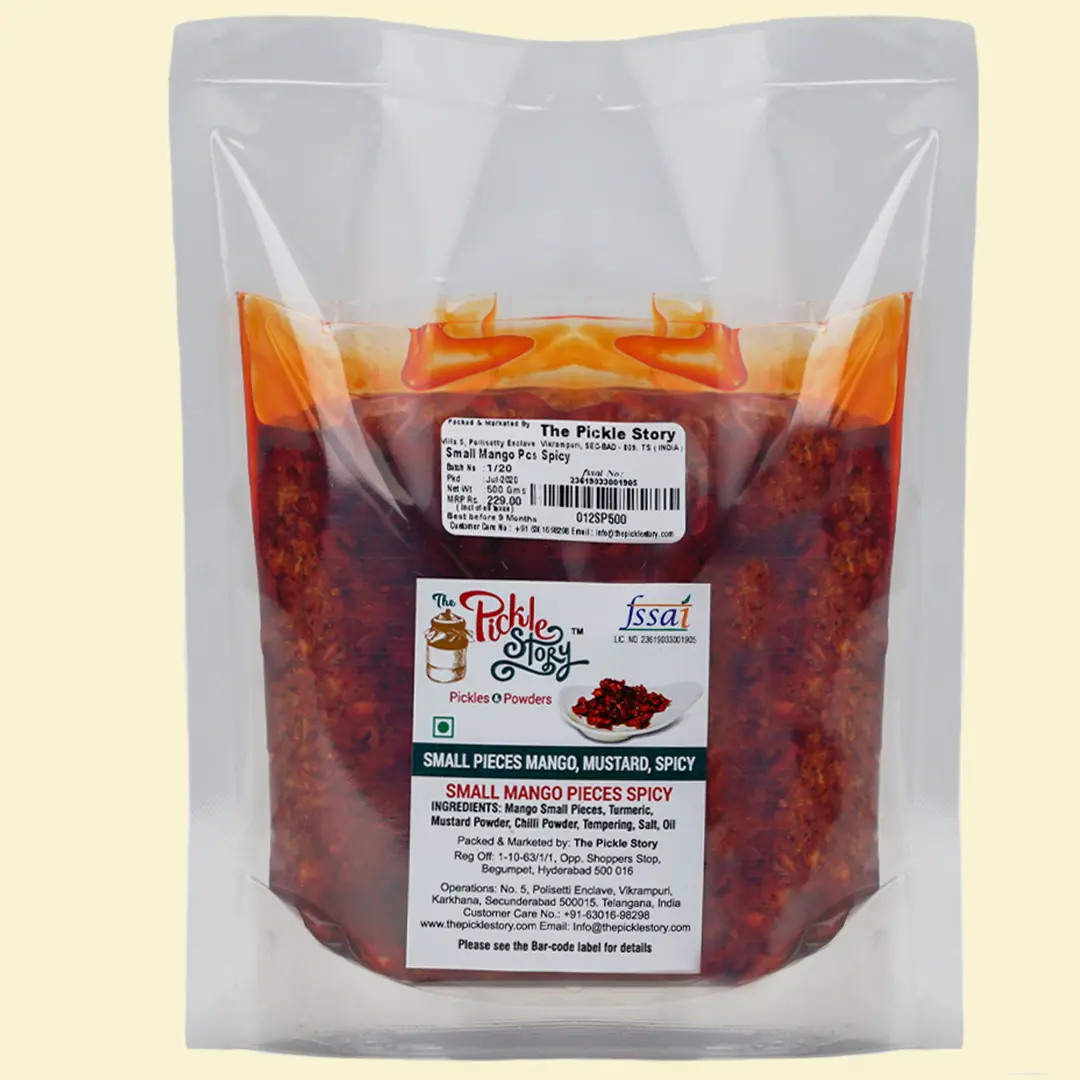 Picture of The Pickle Story Mango and Mustard (Small pieces of Mango) Spicy Pickle  - 500 GM