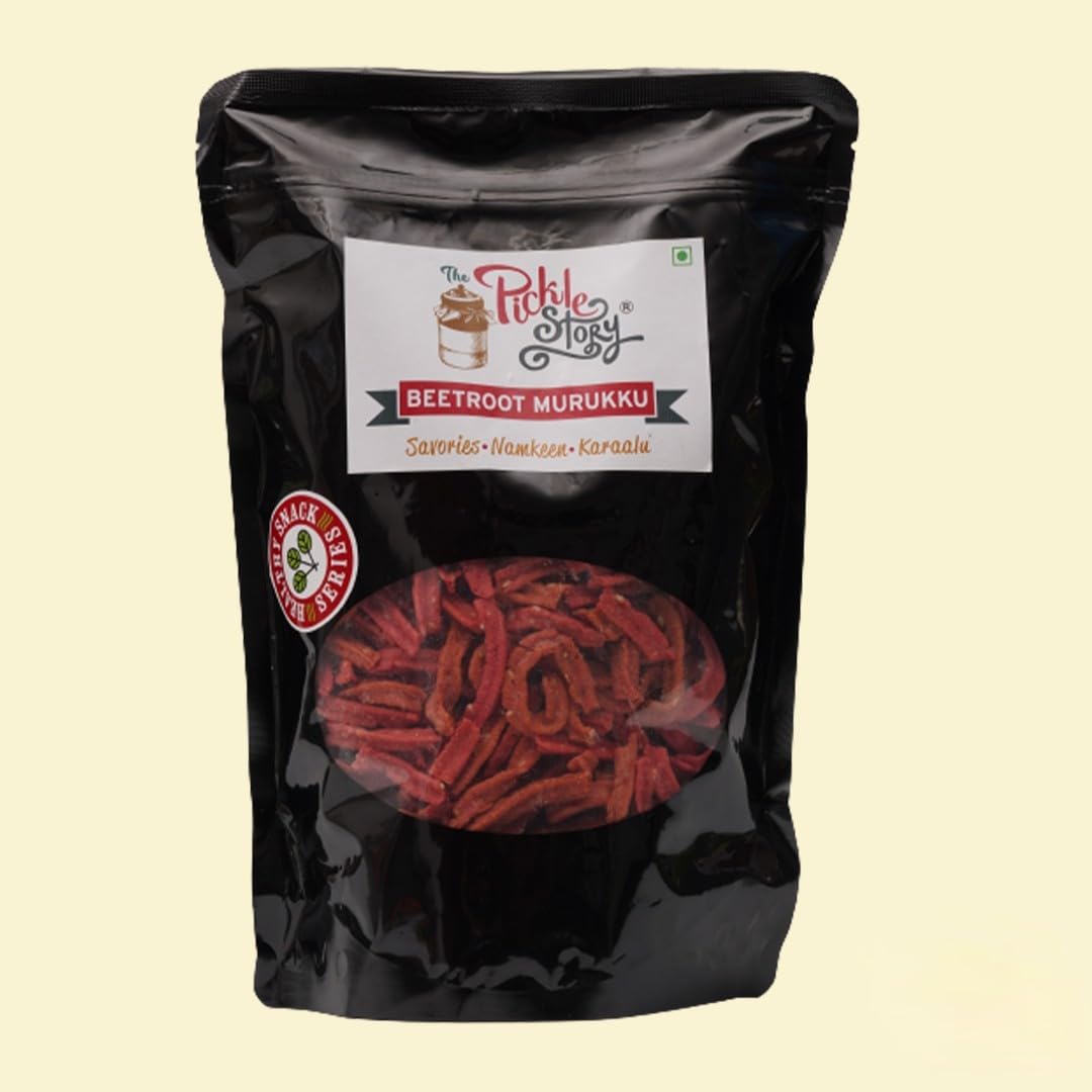 Show details for The Pickle Story Beetroot Murukku - 350 GM Picture of The Pickle Story Beetroot Murukku - 350 GM