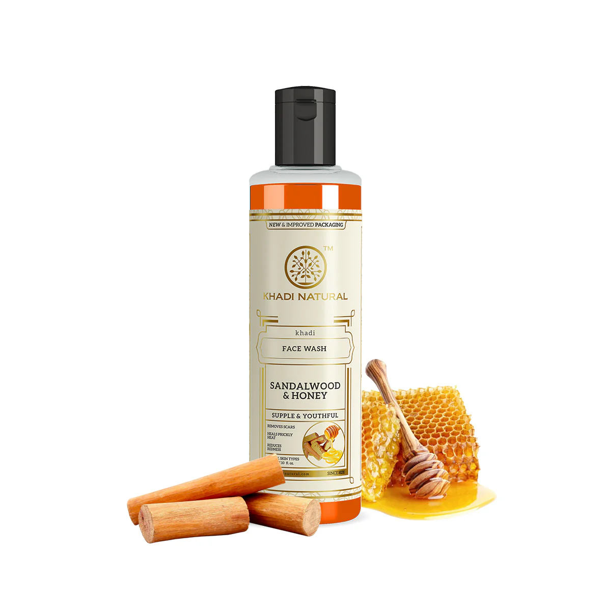 Picture of Khadi Natural Sandalwood & Honey Face Wash - 210 ML