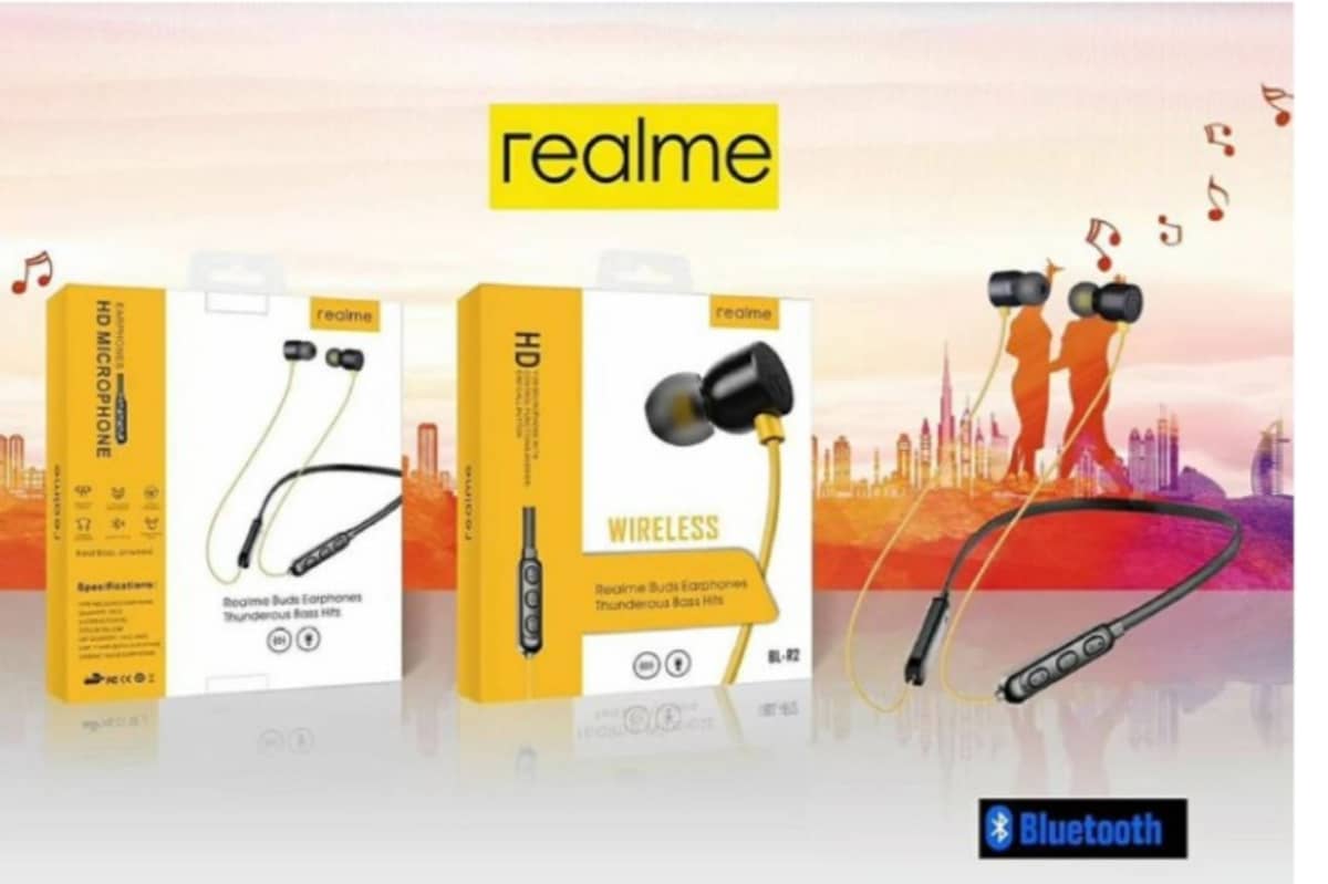 Picture of Realme BL-R2 Wireless / Bluetooth In the Ear Headphone Yes (Black & Yellow)